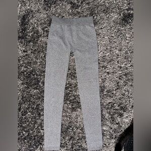 Gray High-Waisted Leggings
